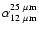 $\alpha^{25~\rm\mu m}_{12~\rm\mu m}$