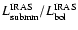 $L_{\rm submm}^{\rm IRAS} / L_{\rm bol}^{\rm IRAS}$