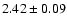 $ 2.42 \pm 0.09 $