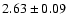 $ 2.63 \pm 0.09 $