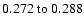$0.272~{\rm to}~0.288 $