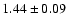 $ 1.44 \pm 0.09 $
