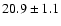 $ 20.9 \pm 1.1 $
