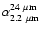 $\alpha_{2.2~\rm\mu m}^{24~\rm\mu m}$