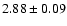 $ 2.88 \pm 0.09 $