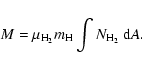 \begin{displaymath}M = \mu_{\rm H_2} m_{\rm H} \int N_{\rm H_2} ~ {\rm d} A.
\end{displaymath}