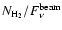 $N_{\rm H_2} / F_{\nu}^{\rm beam}$