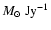 $M_{\odot}~\rm Jy^{-1}$