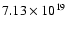 $7.13 \times 10^{19}$