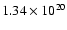 $1.34 \times 10^{20}$