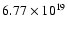 $6.77 \times 10^{19}$
