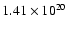 $1.41 \times 10^{20}$