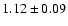 $ 1.12 \pm 0.09 $