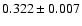 $ 0.322 \pm 0.007 $