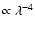 $\propto \lambda^{-4}$