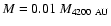 $M = 0.01~M_{4200~\rm AU}$