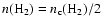 $n({\rm H_2}) = n_{\rm c}({\rm H_2}) / 2$