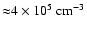 ${\approx}4 \times 10^5~{\rm cm^{-3}}$