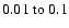 $0.01~{\rm to}~0.1$
