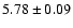 $ 5.78 \pm 0.09 $
