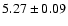 $ 5.27 \pm 0.09 $