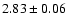 $ 2.83 \pm 0.06 $