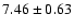 $ 7.46 \pm 0.63 $