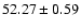 $52.27 \pm 0.59 $