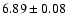 $ 6.89 \pm 0.08 $