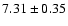 $ 7.31 \pm 0.35 $
