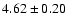 $ 4.62 \pm 0.20 $