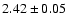 $ 2.42 \pm 0.05 $