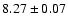 $ 8.27 \pm 0.07 $