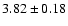 $ 3.82 \pm 0.18 $