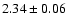 $ 2.34 \pm 0.06 $