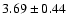 $ 3.69 \pm 0.44 $