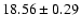 $18.56 \pm 0.29 $