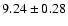 $ 9.24 \pm 0.28 $