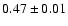 $ 0.47 \pm 0.01 $
