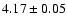 $ 4.17 \pm 0.05 $