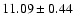 $11.09 \pm 0.44 $