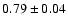 $ 0.79 \pm 0.04 $