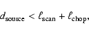 \begin{displaymath}d_{\rm source} < \ell_{\rm scan} + \ell_{\rm chop},
\end{displaymath}
