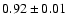 $ 0.92 \pm 0.01 $