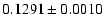 $0.1291 \pm 0.0010$