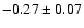 $-0.27\pm 0.07$
