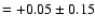 $=+0.05\pm0.15$