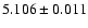 $5.106 \pm 0.011 $