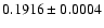 $0.1916 \pm 0.0004$