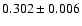 $0.302 \pm 0.006$